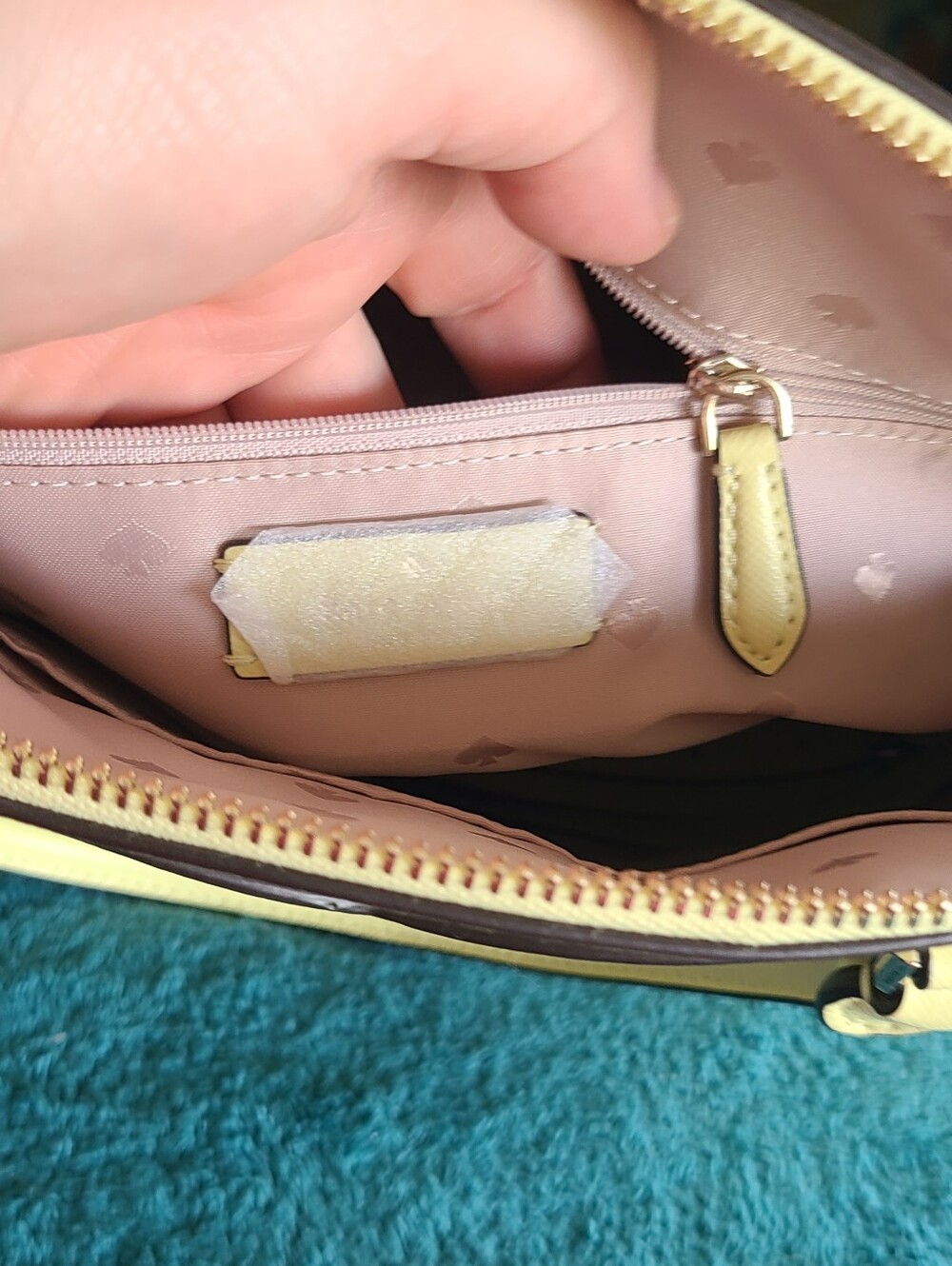 Kate Spade Payton Medium Dome Satchel in a yellow Frosty Lime - Picture 11 of 15